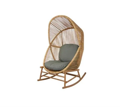 FOTEL BUJANY OGRODOWY HIVE NATURAL - TEAK - CUSHION LIGHT GREEN | CANE-LINE Ostatnie sztuki