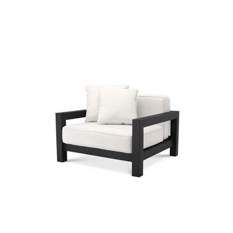 Ostatnie sztuki FOTEL OGRODOWY CAP-ANTIBES BLACK FINISH | EICHHOLTZ