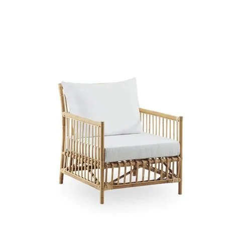 Premium FOTEL OGRODOWY CAROLINE Z PODUSZKAMI NATURAL RATTAN | SIKA DESIGN