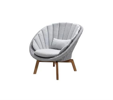 Dostępne od ręki FOTEL OGRODOWY PEACOCK LOUNGE LIGHT GREY | CANE-LINE
