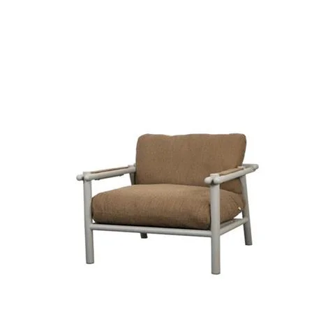 Wysoka jakość FOTEL OGRODOWY STICKS ALUMINIUM TAUPE | UMBER BROWN | CANE-LINE FISE